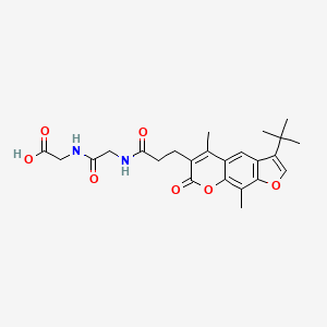 N-[3-(3-tert-butyl-5,9-dimethyl-7-oxo-7H-furo[3,2-g]chromen-6-yl)propanoyl]glycylglycine