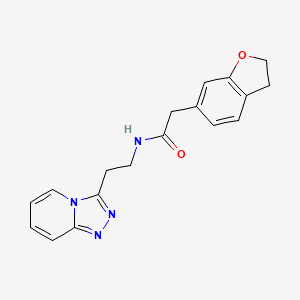 molecular formula C18H18N4O2 B11143496 2-(2,3-dihydro-1-benzofuran-6-yl)-N-(2-[1,2,4]triazolo[4,3-a]pyridin-3-ylethyl)acetamide 