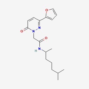 molecular formula C18H25N3O3 B11143509 N~1~-(1,5-dimethylhexyl)-2-[3-(2-furyl)-6-oxo-1(6H)-pyridazinyl]acetamide 