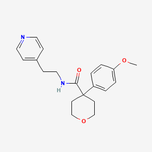 4-(4-methoxyphenyl)-N-[2-(4-pyridyl)ethyl]tetrahydro-2H-pyran-4-carboxamide