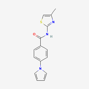 N-(4-methyl-1,3-thiazol-2-yl)-4-(1H-pyrrol-1-yl)benzamide