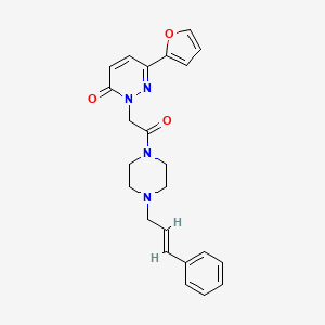 (E)-2-(2-(4-cinnamylpiperazin-1-yl)-2-oxoethyl)-6-(furan-2-yl)pyridazin-3(2H)-one