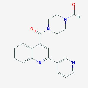 molecular formula C20H18N4O2 B11143561 4-{[2-(3-Pyridinyl)-4-quinolinyl]carbonyl}-1-piperazinecarbaldehyde 