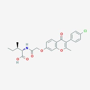 N-({[3-(4-chlorophenyl)-2-methyl-4-oxo-4H-chromen-7-yl]oxy}acetyl)-L-isoleucine