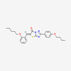 (5Z)-2-(4-butoxyphenyl)-5-[2-(pentyloxy)benzylidene][1,3]thiazolo[3,2-b][1,2,4]triazol-6(5H)-one