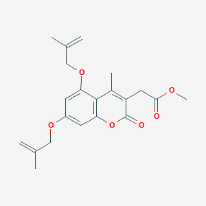 methyl {4-methyl-5,7-bis[(2-methylprop-2-en-1-yl)oxy]-2-oxo-2H-chromen-3-yl}acetate