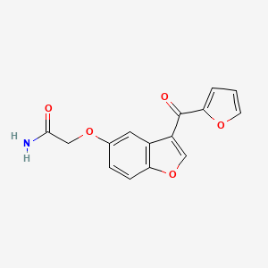 molecular formula C15H11NO5 B11143619 2-{[3-(Furan-2-ylcarbonyl)-1-benzofuran-5-yl]oxy}acetamide 