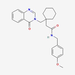 N-(4-methoxybenzyl)-2-(1-{[4-oxo-3(4H)-quinazolinyl]methyl}cyclohexyl)acetamide