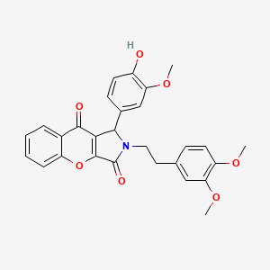 2-[2-(3,4-Dimethoxyphenyl)ethyl]-1-(4-hydroxy-3-methoxyphenyl)-1,2-dihydrochromeno[2,3-c]pyrrole-3,9-dione