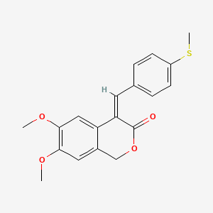 molecular formula C19H18O4S B11143678 (4Z)-6,7-dimethoxy-4-[4-(methylsulfanyl)benzylidene]-1,4-dihydro-3H-isochromen-3-one 