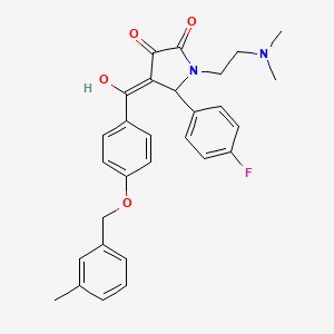 1-[2-(dimethylamino)ethyl]-5-(4-fluorophenyl)-3-hydroxy-4-({4-[(3-methylbenzyl)oxy]phenyl}carbonyl)-1,5-dihydro-2H-pyrrol-2-one