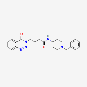 molecular formula C23H27N5O2 B11143682 N-(1-benzylpiperidin-4-yl)-4-(4-oxo-1,2,3-benzotriazin-3(4H)-yl)butanamide 