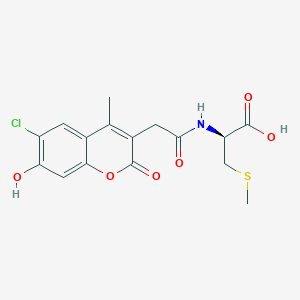 N-[(6-chloro-7-hydroxy-4-methyl-2-oxo-2H-chromen-3-yl)acetyl]-S-methyl-D-cysteine