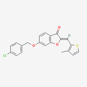 6-[(4-chlorobenzyl)oxy]-2-[(Z)-1-(3-methyl-2-thienyl)methylidene]-1-benzofuran-3-one