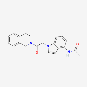 N-(1-{2-[3,4-dihydro-2(1H)-isoquinolinyl]-2-oxoethyl}-1H-indol-4-yl)acetamide