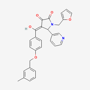 molecular formula C29H24N2O5 B11143724 1-(furan-2-ylmethyl)-3-hydroxy-4-({4-[(3-methylbenzyl)oxy]phenyl}carbonyl)-5-(pyridin-3-yl)-1,5-dihydro-2H-pyrrol-2-one 