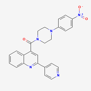 [4-(4-Nitrophenyl)piperazin-1-yl][2-(pyridin-4-yl)quinolin-4-yl]methanone