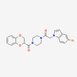 2-(5-bromo-1H-indol-1-yl)-1-[4-(2,3-dihydro-1,4-benzodioxin-2-ylcarbonyl)piperazin-1-yl]ethanone