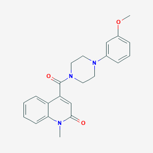 molecular formula C22H23N3O3 B11143755 4-{[4-(3-methoxyphenyl)piperazino]carbonyl}-1-methyl-2(1H)-quinolinone 