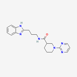 N-[3-(1H-1,3-benzimidazol-2-yl)propyl]-1-(2-pyrimidinyl)-3-piperidinecarboxamide