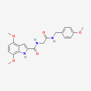 4,7-dimethoxy-N-{2-[(4-methoxybenzyl)amino]-2-oxoethyl}-1H-indole-2-carboxamide