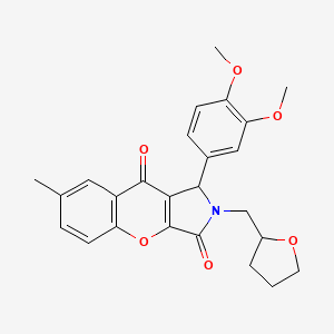 1-(3,4-Dimethoxyphenyl)-7-methyl-2-(tetrahydrofuran-2-ylmethyl)-1,2-dihydrochromeno[2,3-c]pyrrole-3,9-dione