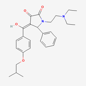 1-[2-(diethylamino)ethyl]-3-hydroxy-4-{[4-(2-methylpropoxy)phenyl]carbonyl}-5-phenyl-1,5-dihydro-2H-pyrrol-2-one