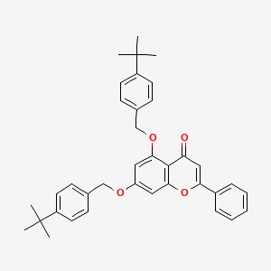 molecular formula C37H38O4 B11143846 5,7-Bis-(4-tert-butyl-benzyloxy)-2-phenyl-chromen-4-one 