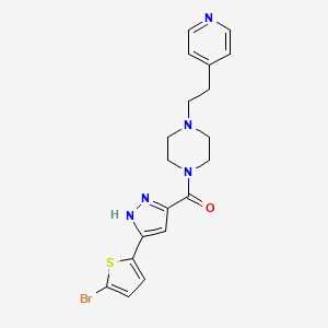 [5-(5-bromothiophen-2-yl)-1H-pyrazol-3-yl]{4-[2-(pyridin-4-yl)ethyl]piperazin-1-yl}methanone