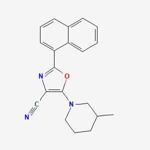 5-(3-Methylpiperidin-1-yl)-2-(naphthalen-1-yl)-1,3-oxazole-4-carbonitrile