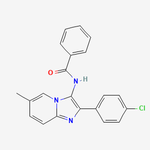 N-[2-(4-chlorophenyl)-6-methylimidazo[1,2-a]pyridin-3-yl]benzamide