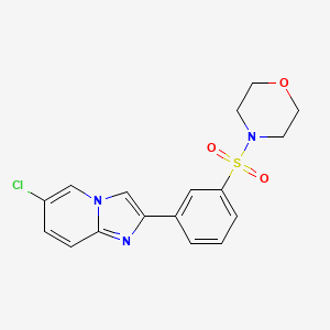 molecular formula C17H16ClN3O3S B11143888 3-(6-Chloroimidazo[1,2-a]pyridin-2-yl)phenyl morpholino sulfone 