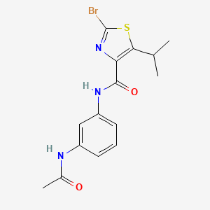 N-[3-(acetylamino)phenyl]-2-bromo-5-isopropyl-1,3-thiazole-4-carboxamide