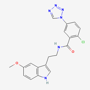 2-chloro-N-[2-(5-methoxy-1H-indol-3-yl)ethyl]-5-(1H-1,2,3,4-tetraazol-1-yl)benzamide