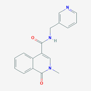 2-methyl-1-oxo-N-(pyridin-3-ylmethyl)-1,2-dihydroisoquinoline-4-carboxamide