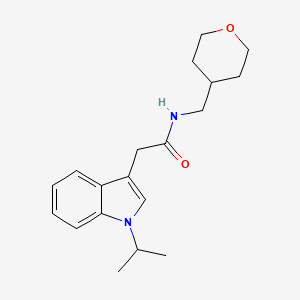 molecular formula C19H26N2O2 B11143959 2-(1-isopropyl-1H-indol-3-yl)-N-(tetrahydro-2H-pyran-4-ylmethyl)acetamide 