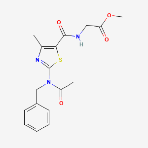 molecular formula C17H19N3O4S B11143964 Methyl 2-[({2-[acetyl(benzyl)amino]-4-methyl-1,3-thiazol-5-yl}carbonyl)amino]acetate 