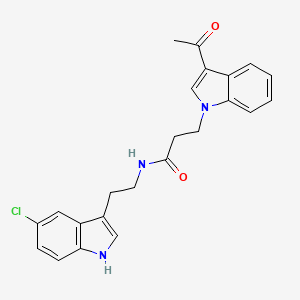 3-(3-acetyl-1H-indol-1-yl)-N-[2-(5-chloro-1H-indol-3-yl)ethyl]propanamide