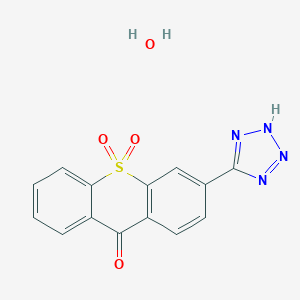 molecular formula C14H10N4O4S B011144 3-(1H-Tetrazol-5-yl)-9H-thioxanthen-9-one 10,10-dioxide monohydrate CAS No. 56030-55-8