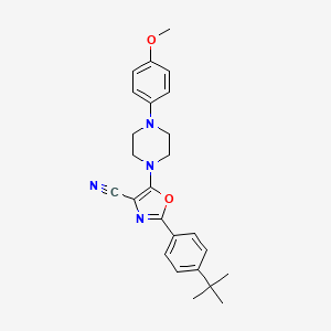 2-(4-Tert-butylphenyl)-5-[4-(4-methoxyphenyl)piperazin-1-yl]-1,3-oxazole-4-carbonitrile