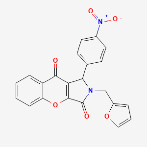 2-(Furan-2-ylmethyl)-1-(4-nitrophenyl)-1,2-dihydrochromeno[2,3-c]pyrrole-3,9-dione