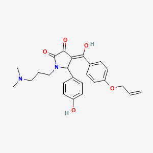 1-[3-(dimethylamino)propyl]-3-hydroxy-5-(4-hydroxyphenyl)-4-{[4-(prop-2-en-1-yloxy)phenyl]carbonyl}-1,5-dihydro-2H-pyrrol-2-one