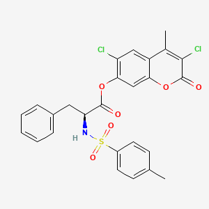 molecular formula C26H21Cl2NO6S B11144051 3,6-dichloro-4-methyl-2-oxo-2H-chromen-7-yl (2S)-2-{[(4-methylphenyl)sulfonyl]amino}-3-phenylpropanoate 