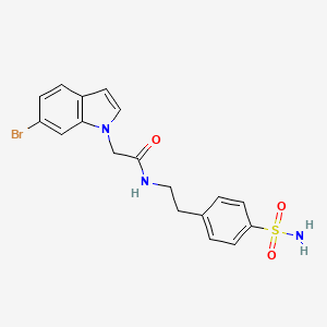 molecular formula C18H18BrN3O3S B11144058 2-(6-bromo-1H-indol-1-yl)-N-[2-(4-sulfamoylphenyl)ethyl]acetamide 