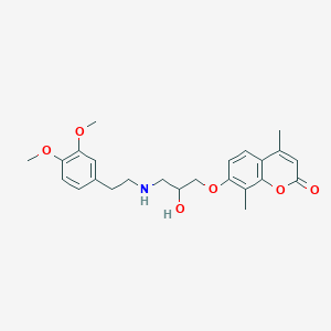 7-(3-{[2-(3,4-dimethoxyphenyl)ethyl]amino}-2-hydroxypropoxy)-4,8-dimethyl-2H-chromen-2-one