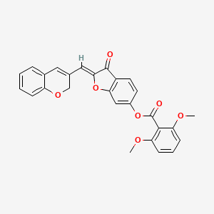 2-(2H-chromen-3-ylmethylene)-3-oxobenzo[3,4-b]furan-6-yl 2,6-dimethoxybenzoate