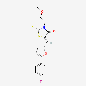 (5Z)-5-{[5-(4-fluorophenyl)furan-2-yl]methylidene}-3-(2-methoxyethyl)-2-thioxo-1,3-thiazolidin-4-one