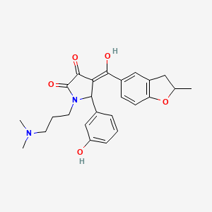 1-[3-(dimethylamino)propyl]-3-hydroxy-5-(3-hydroxyphenyl)-4-[(2-methyl-2,3-dihydro-1-benzofuran-5-yl)carbonyl]-1,5-dihydro-2H-pyrrol-2-one