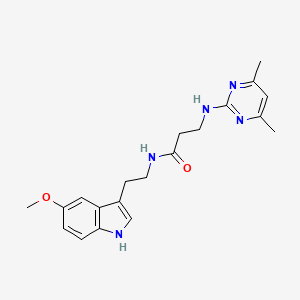 3-[(4,6-dimethyl-2-pyrimidinyl)amino]-N-[2-(5-methoxy-1H-indol-3-yl)ethyl]propanamide