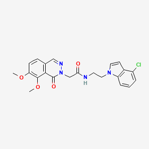 N-[2-(4-chloro-1H-indol-1-yl)ethyl]-2-[7,8-dimethoxy-1-oxo-2(1H)-phthalazinyl]acetamide